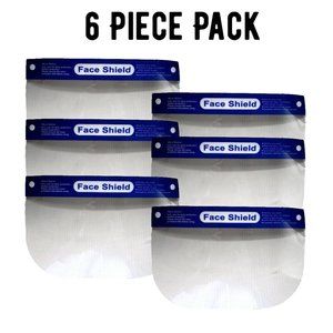 6PC VALUE FULL Face Safety Cover Visor Eye Protection Adjustable Strap Fog Free